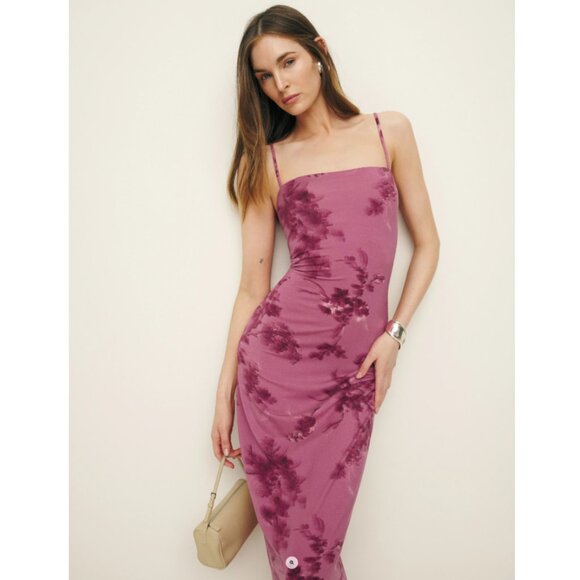 Reformation Elise Knit Dress - Hothouse Rose - Picture 2 of 14